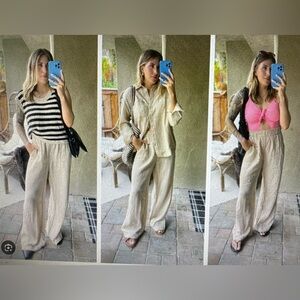 Gap women’s crinkle gauze wide leg pants, size XXL, NWT